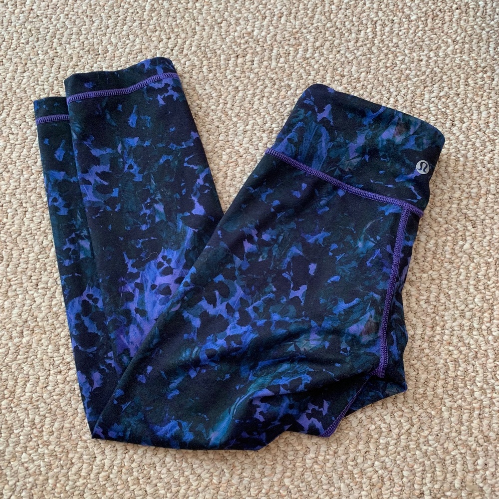 lululemon purple crop leggings 2